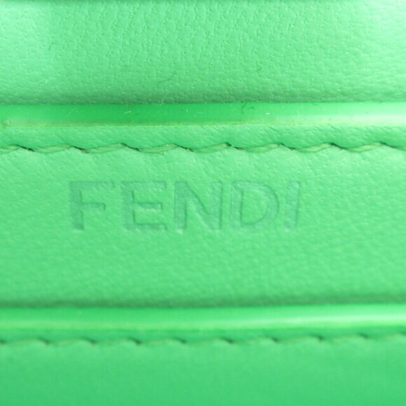 Fendi Peekaboo ICIU Shoulder Bag Leather Green Carry On - Picture 9 of 9